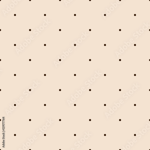 Orange Seamless Pattern with Brown Polka Dots