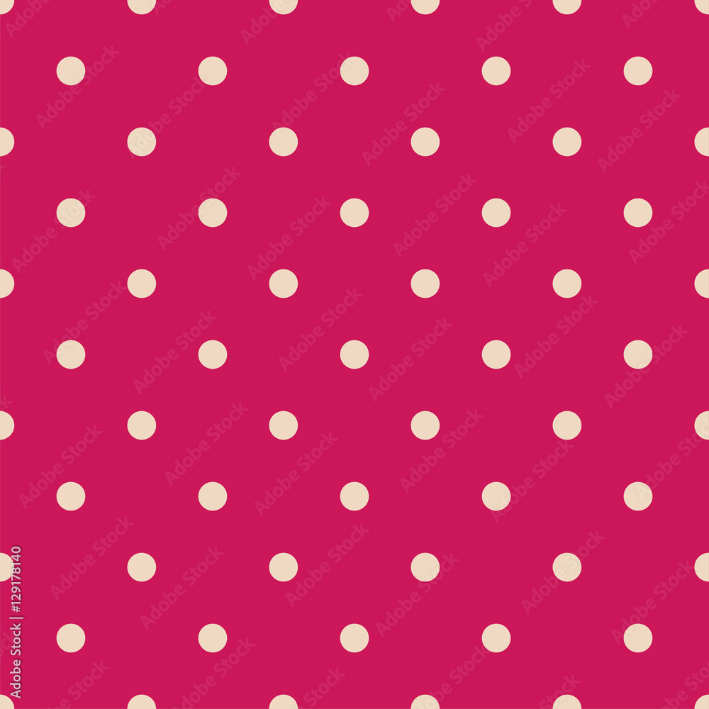 Dark Pink Seamless Pattern with Light Beige Polka Dots Dark Pink Seamless Pattern with Light Beige Polka Dots