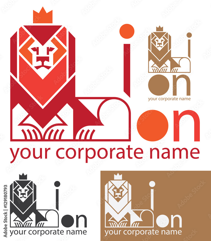 Naklejka premium Lion symbol vector