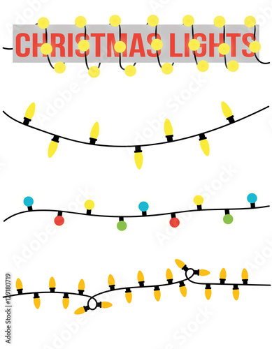 Christmas Lights Vector Isolated Illustration Clipart