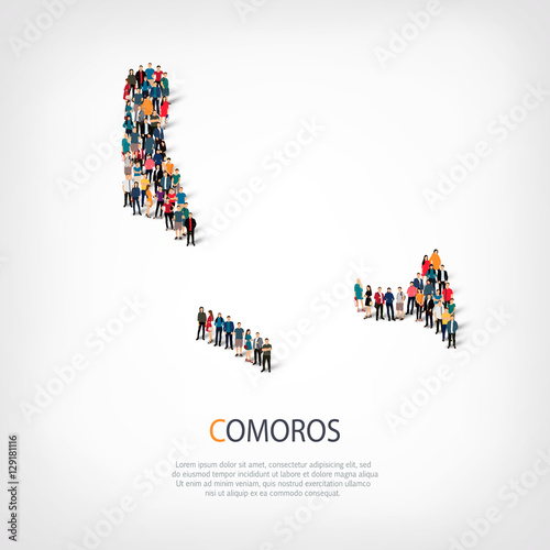 people map country Comoros vector
