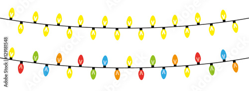 Christmas Lights Vector Isolated Illustration Clipart
