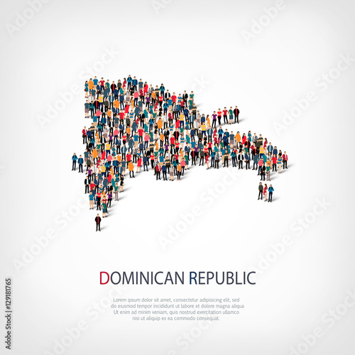 people map country Dominican Republic vector