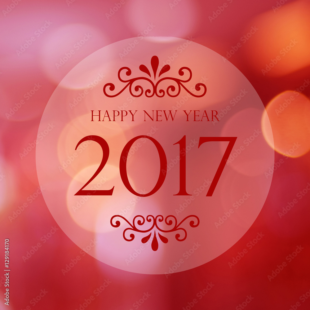 Happy New Year 2017 year on abstract blur festive bokeh backgrou Happy New Year 2017 year on abstract blur festive bokeh backgrou