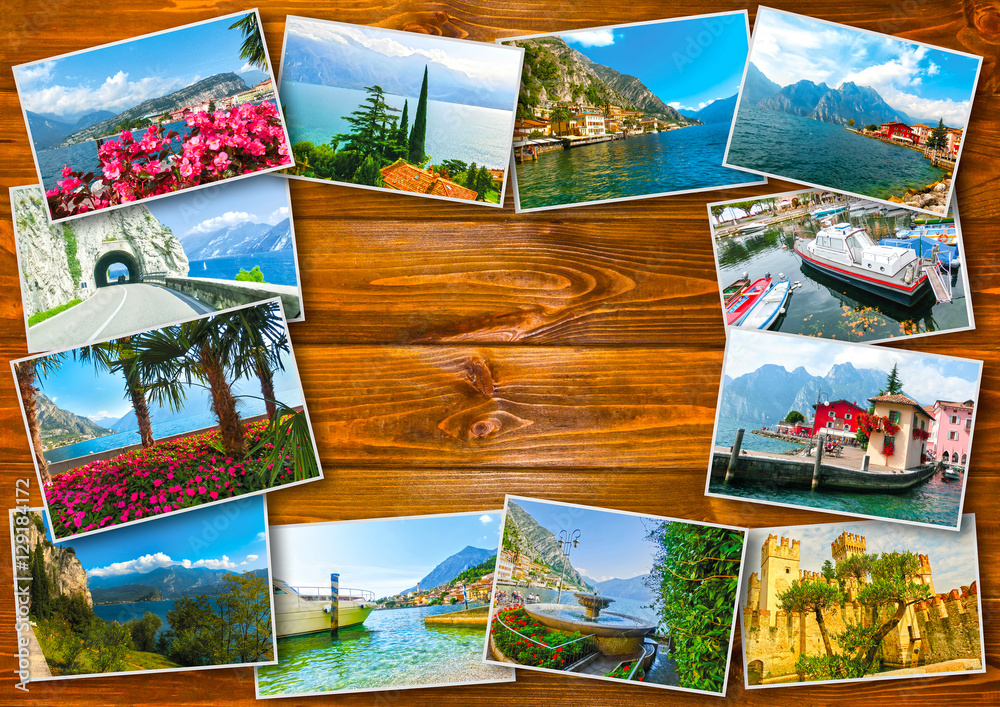 The collage from views of Lake Garda