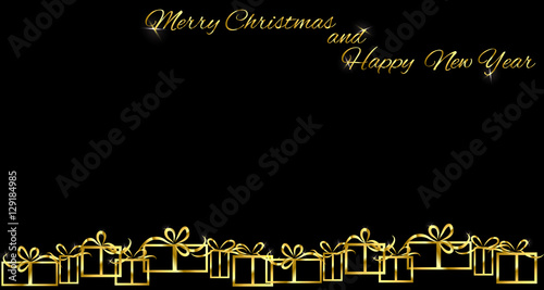 Background  wit golden gift