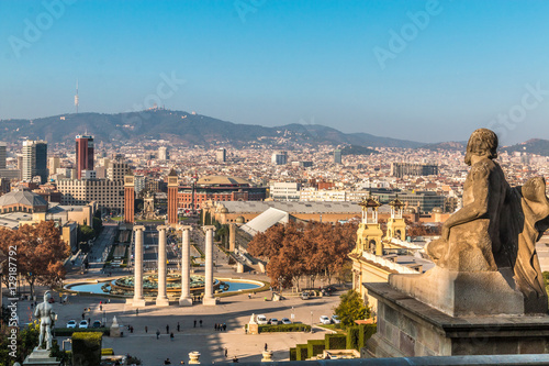 Fototapeta Naklejka Na Ścianę i Meble -  View of Barcelona Spain