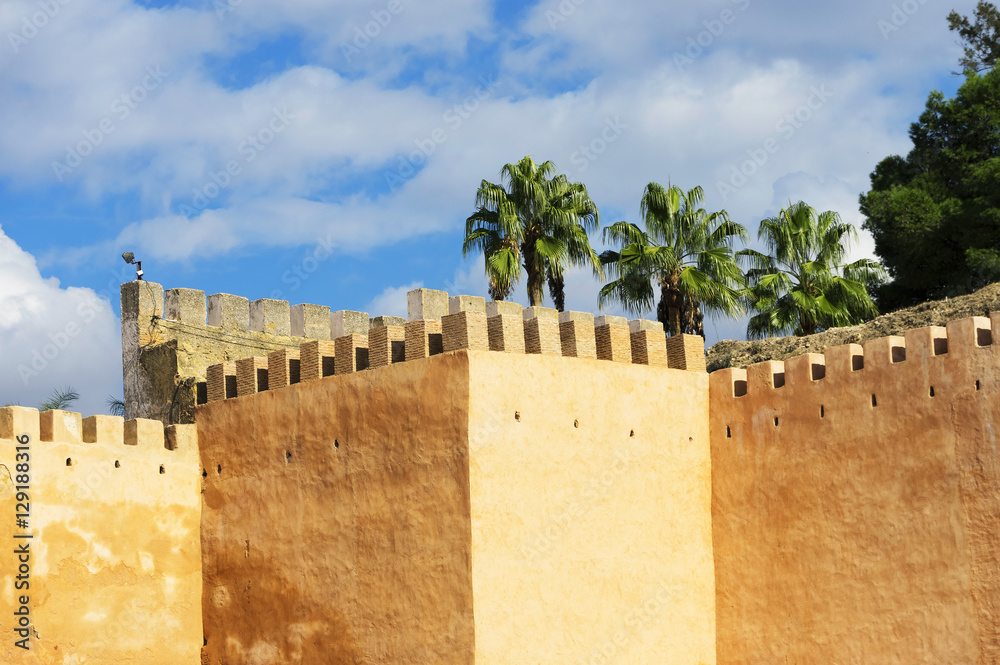 Walls of the old medina in Meknes, Morocco, Africa