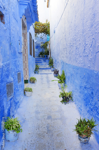 Architectural detail of the old Medina of Chefchaouen, Morocco, Africa © Rechitan Sorin