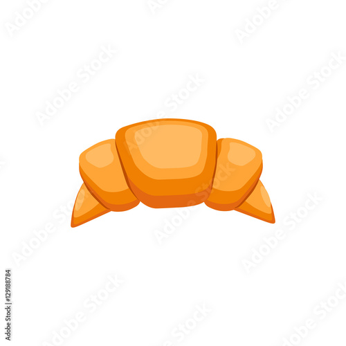 Croissant vector food isolated on white background