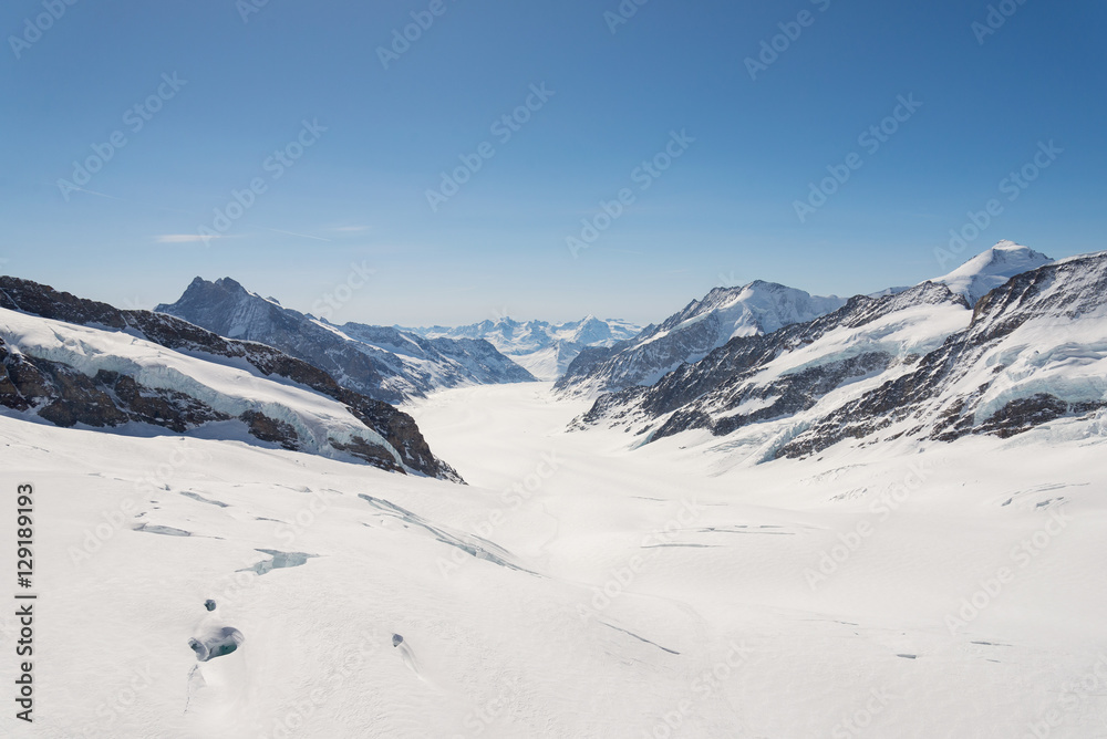Jungfraujoch or Jungfrau  Top Of Europe, Swiss Alps range Scenic near Interlaken, Switzerland
