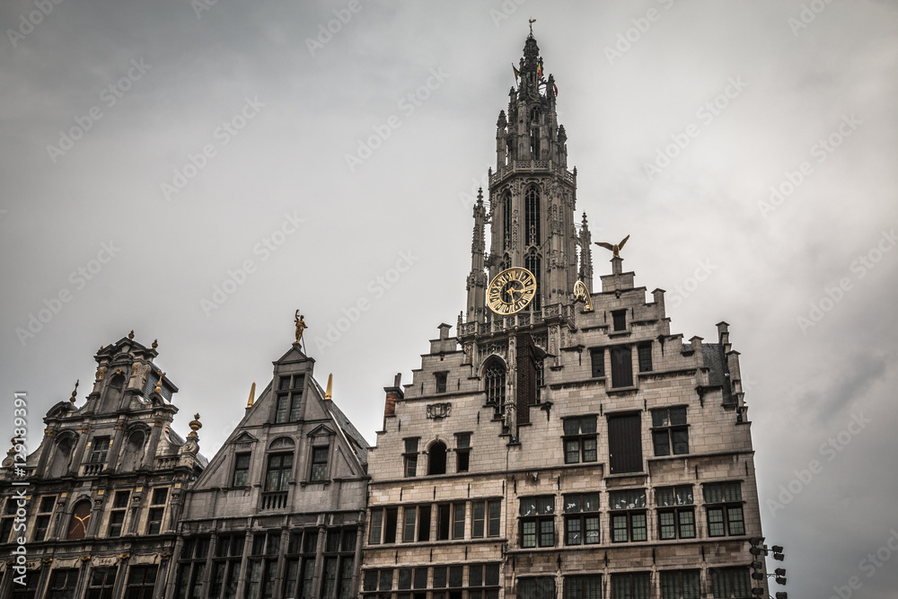 Old center in Antwerp Belgium