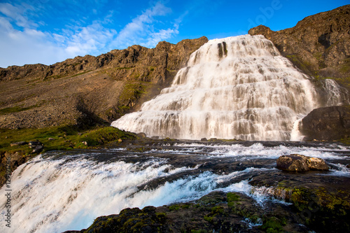 Big Dynjandi waterfall in Iceland