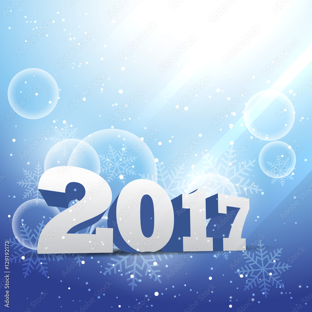 2017 text writtern in 3d style on blue beautiful background 2017 text writtern in 3d style on blue beautiful background