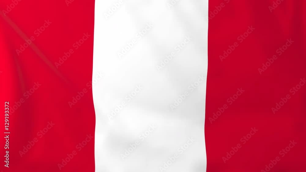 Flag of Peru. Rendered using official design and colors. Seamless loop. Flag of Peru. Rendered using official design and colors. Seamless loop.