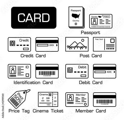 Set of electronic cards and other cards .