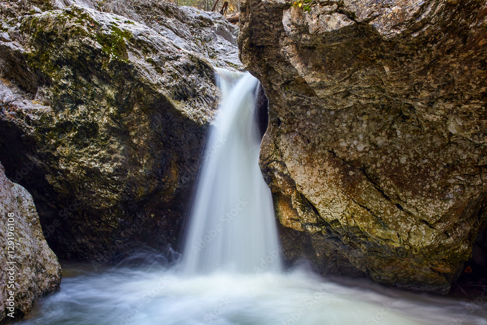 Beautiful mountain waterfall Beautiful mountain waterfall