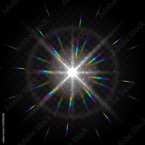 Effect of particles flying in different directions shine, glow sparks dust luxurious design bright background. sunlight lighting effects on a transparent background