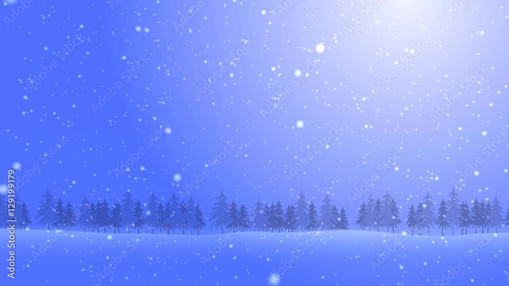 Sparkling Winter Snow and Christmas Tree Sparkling Winter Snow and Christmas Tree