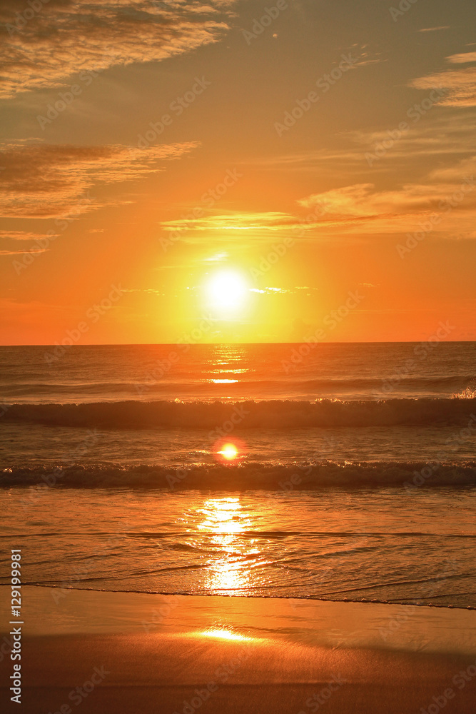 Sea Sunset on the beach , Phuket Thailand Sea Sunset on the beach , Phuket Thailand