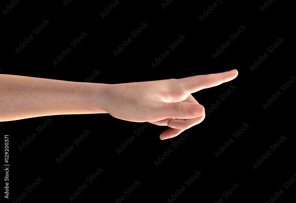 3d render of a female hand isolated on white 3d render of a female hand isolated on white