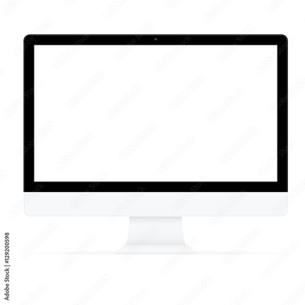 computer flat design vector drawing on white background computer flat design vector drawing on white background