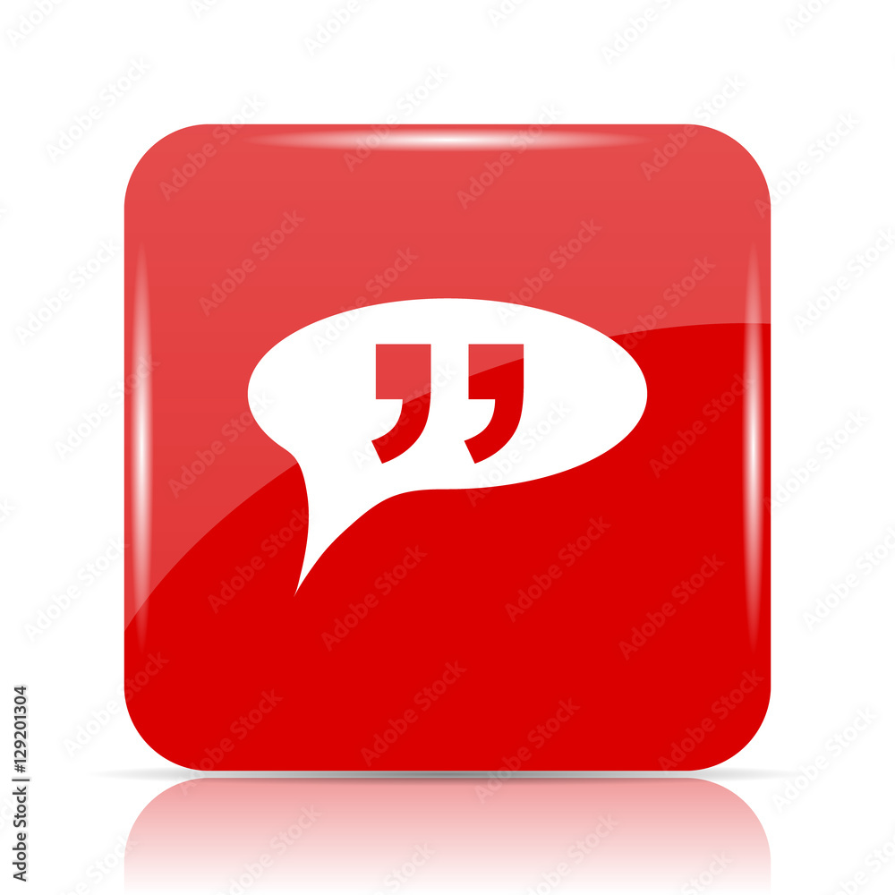 Fototapeta premium Double quotes icon