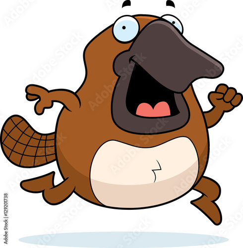 Cartoon Platypus Running