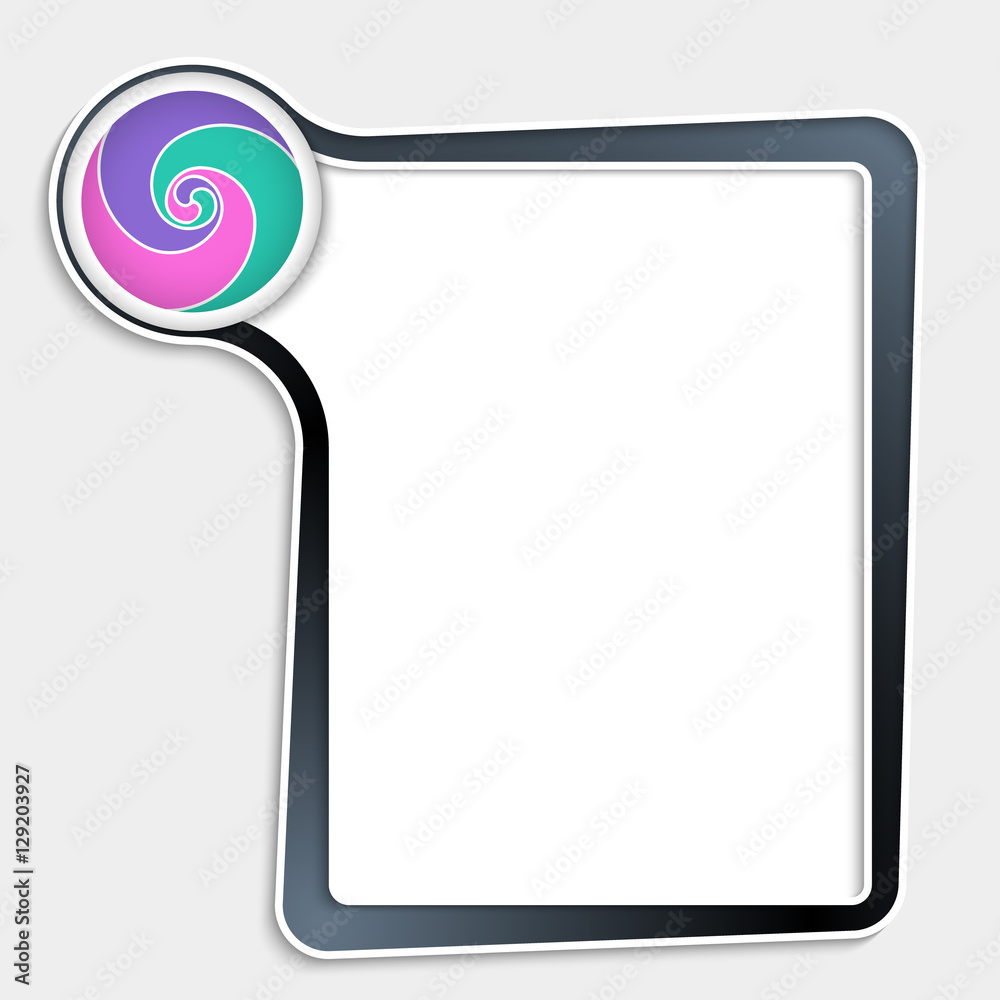 Dark text box for any text and abstract spiral Dark text box for any text and abstract spiral
