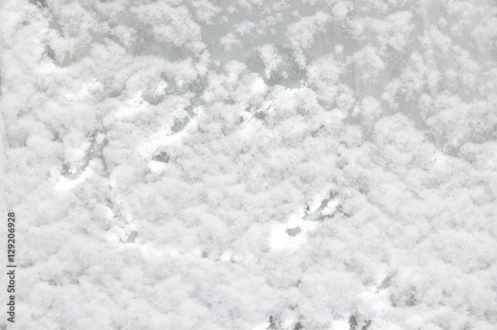 snow background on surface.