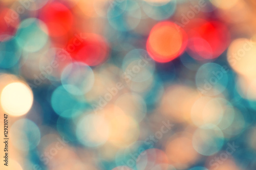 Abstract Christmas light,  bokeh and vintage blurry light backgr