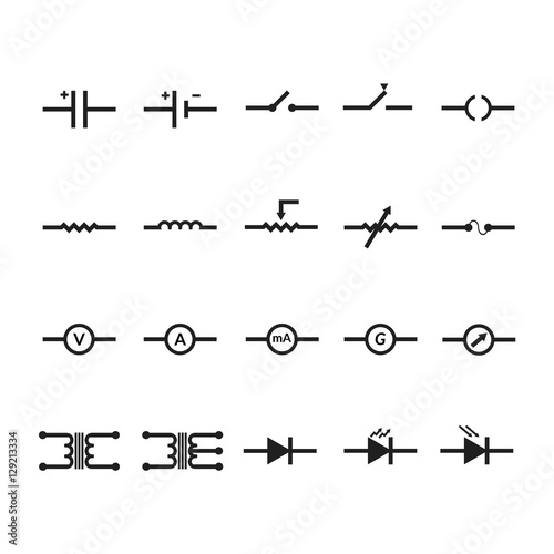 Electronic and Electric Symbol Vector by EPS10