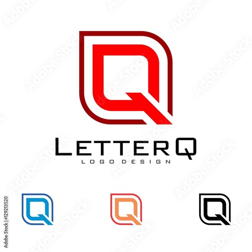 Letter Q Logo Design Out Line