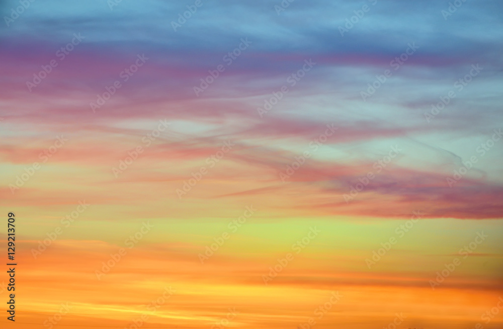pastel  color of sunset sky