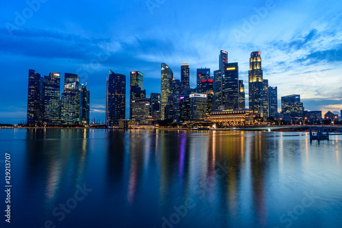 SINGAPORE - NOVEMBER 24, 2016: Downtown Urban landscape of Singa