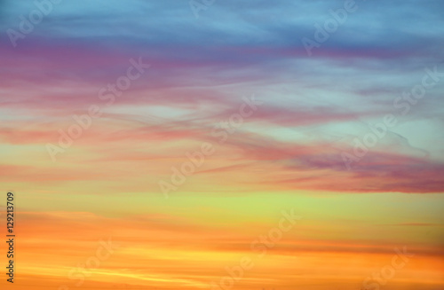 pastel color of sunset sky