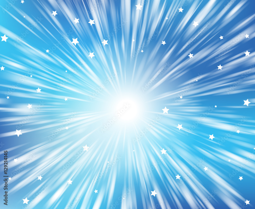 Blue starry background with sparkles, vector illustration Blue starry background with sparkles, vector illustration
