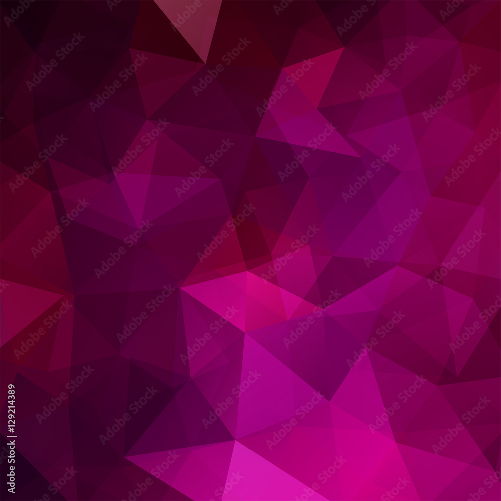 Naklejka premium Background made of pink, purple triangles. Square composition with geometric shapes. Eps 10