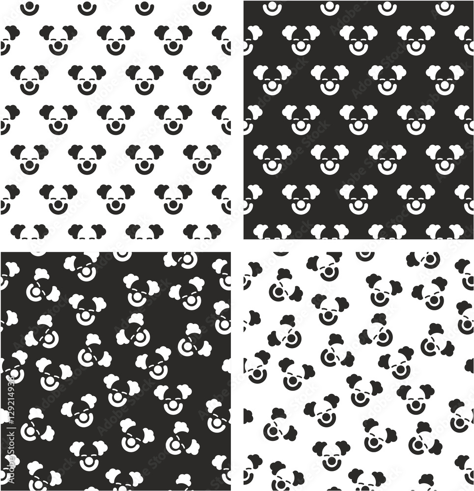 Clown  Aligned & Random Seamless Pattern Set