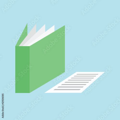 Folder document paper icon, vector by illustration