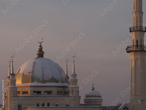 Вид на мусульманскую мечеть в Татарстане