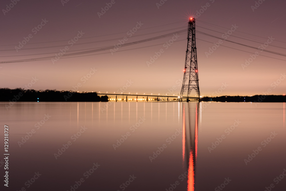 Power Line Tower at Canal de Beauharnois