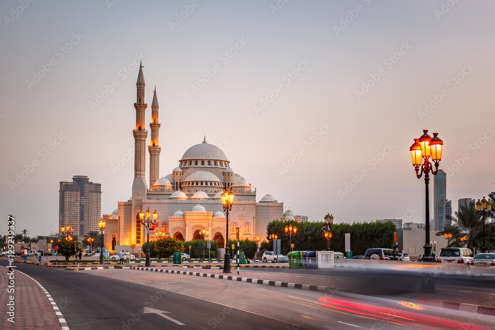 Obraz premium Al-Noor Mosque,Sharjah UAE