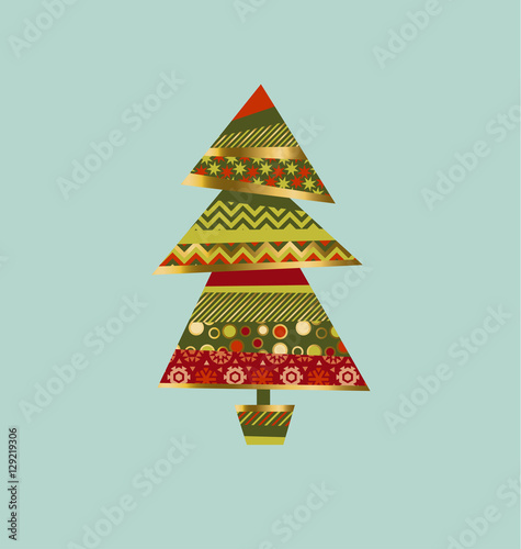 Christmas tree in patchwork...