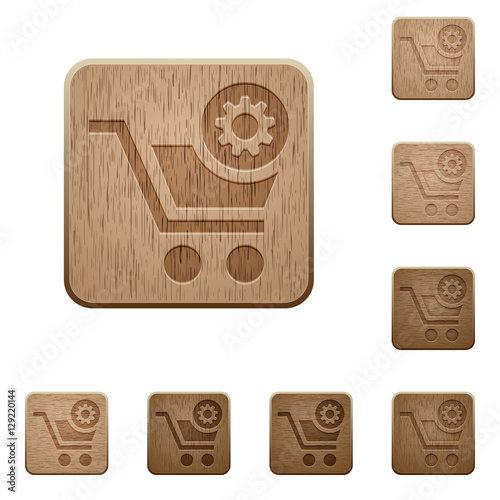 Cart settings wooden buttons