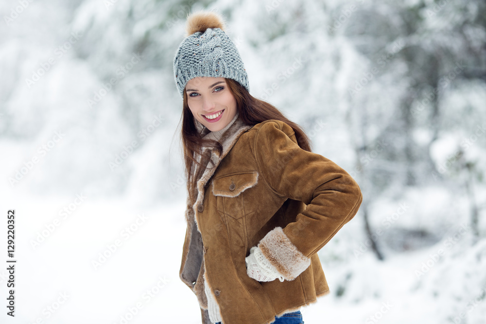Fashion young woman in the winter time Fashion young woman in the winter time