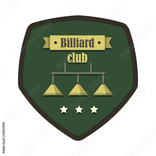 Retro vintage logo emblem billiard game
