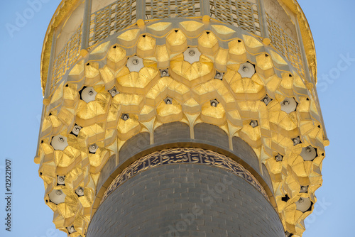 Minaret of Mausoleum of Ruhollah Khomeini in Tehran, capital of Iran photo