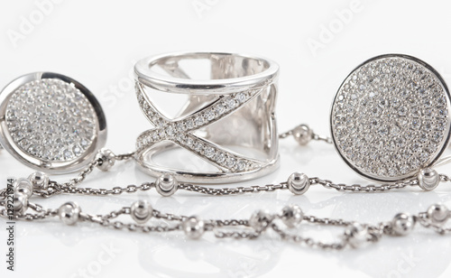 variety of silver jewelry