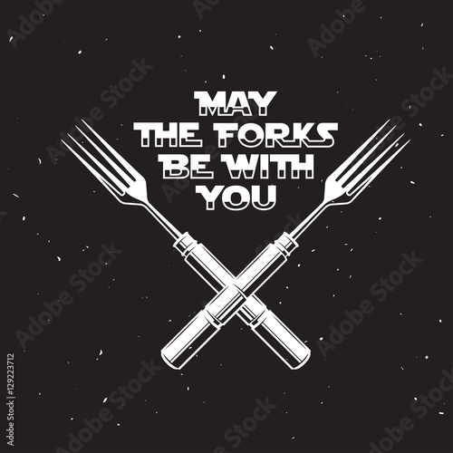Fotografia May the forks be with you kitchen and cooking related poster